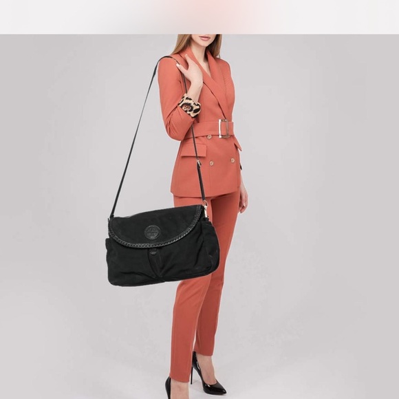 Tory Burch Marion black nylon crossbody messenger diaper bag - Picture 15 of 16